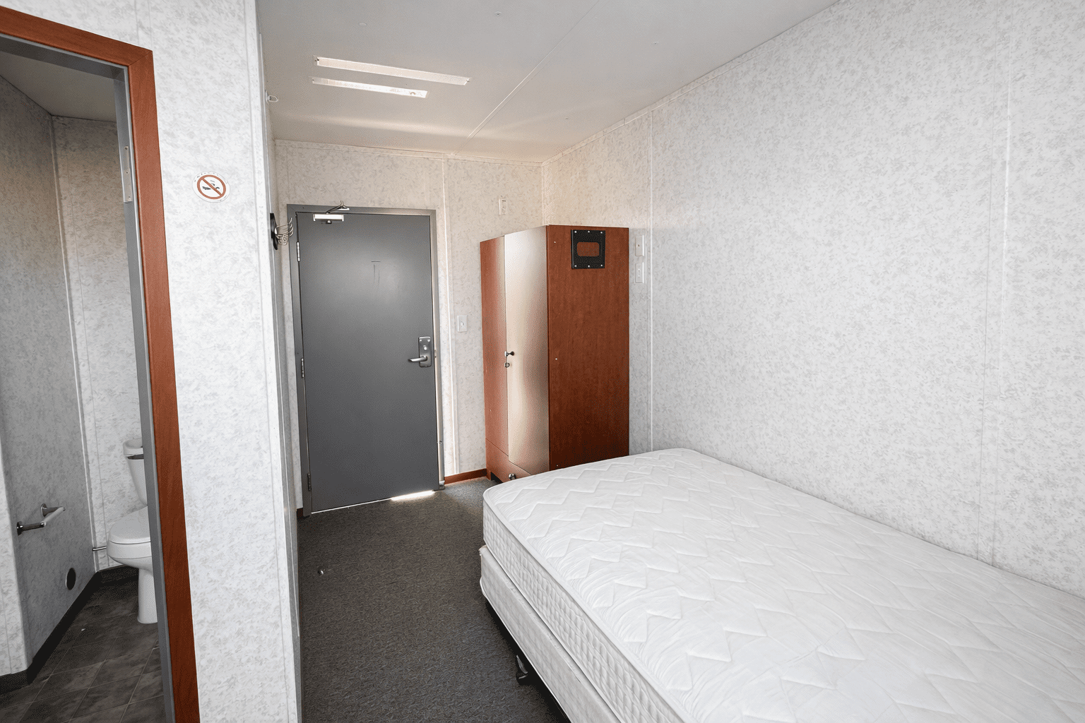 Modular home for sale - clean bedroom ready for occupancy